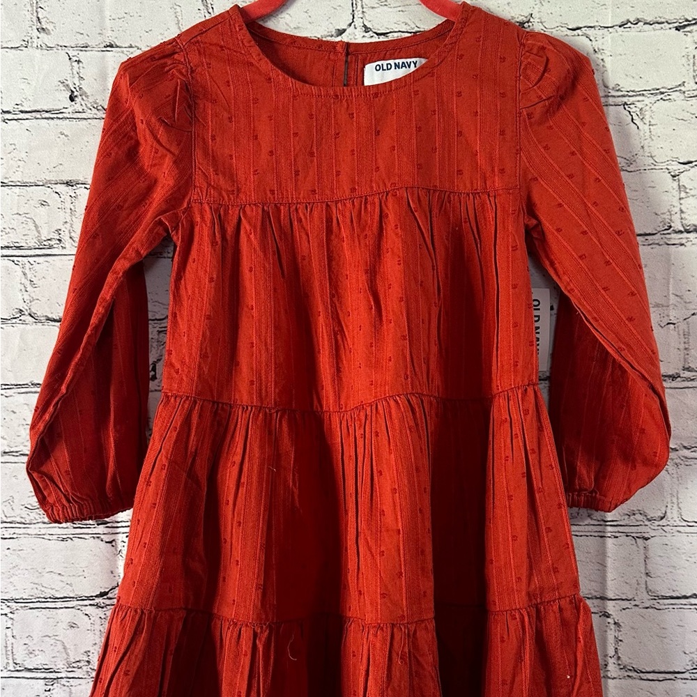 Girls Red Cotton Old Navy Dress Size 5T NWT